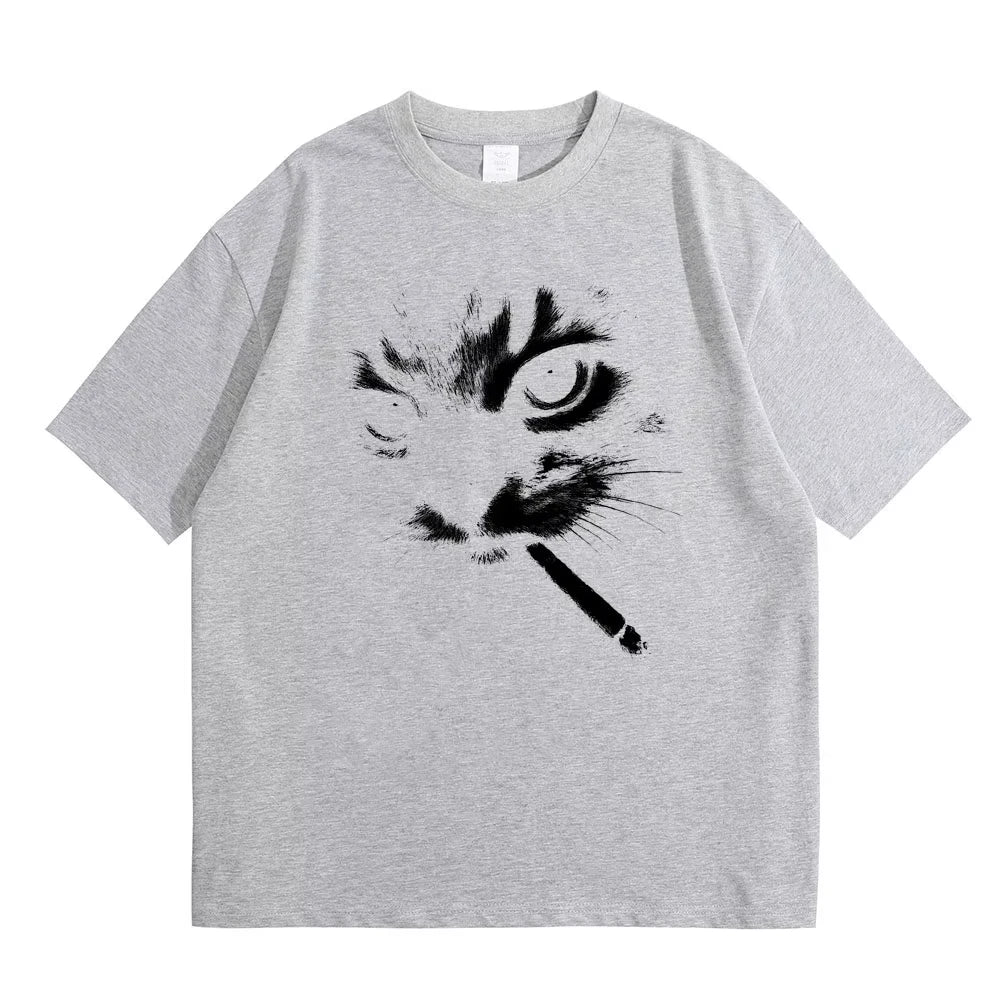 Boxy cat tee