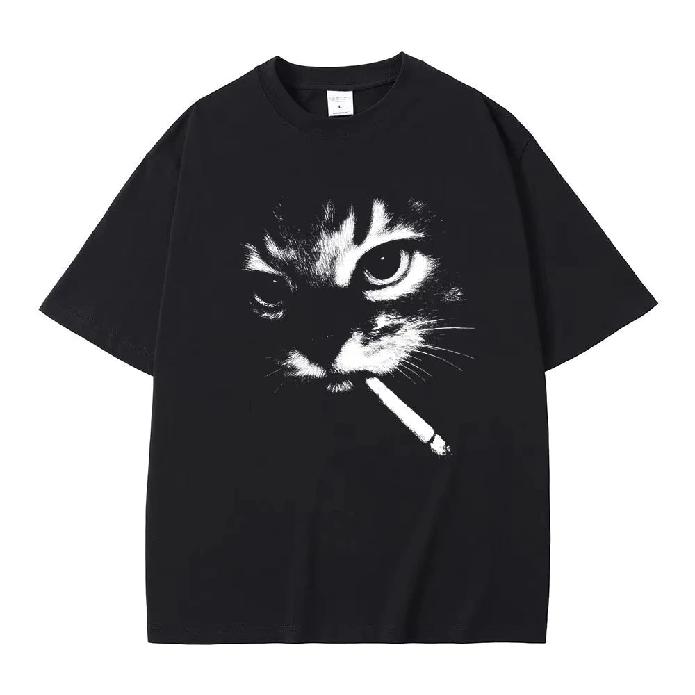 Boxy cat tee