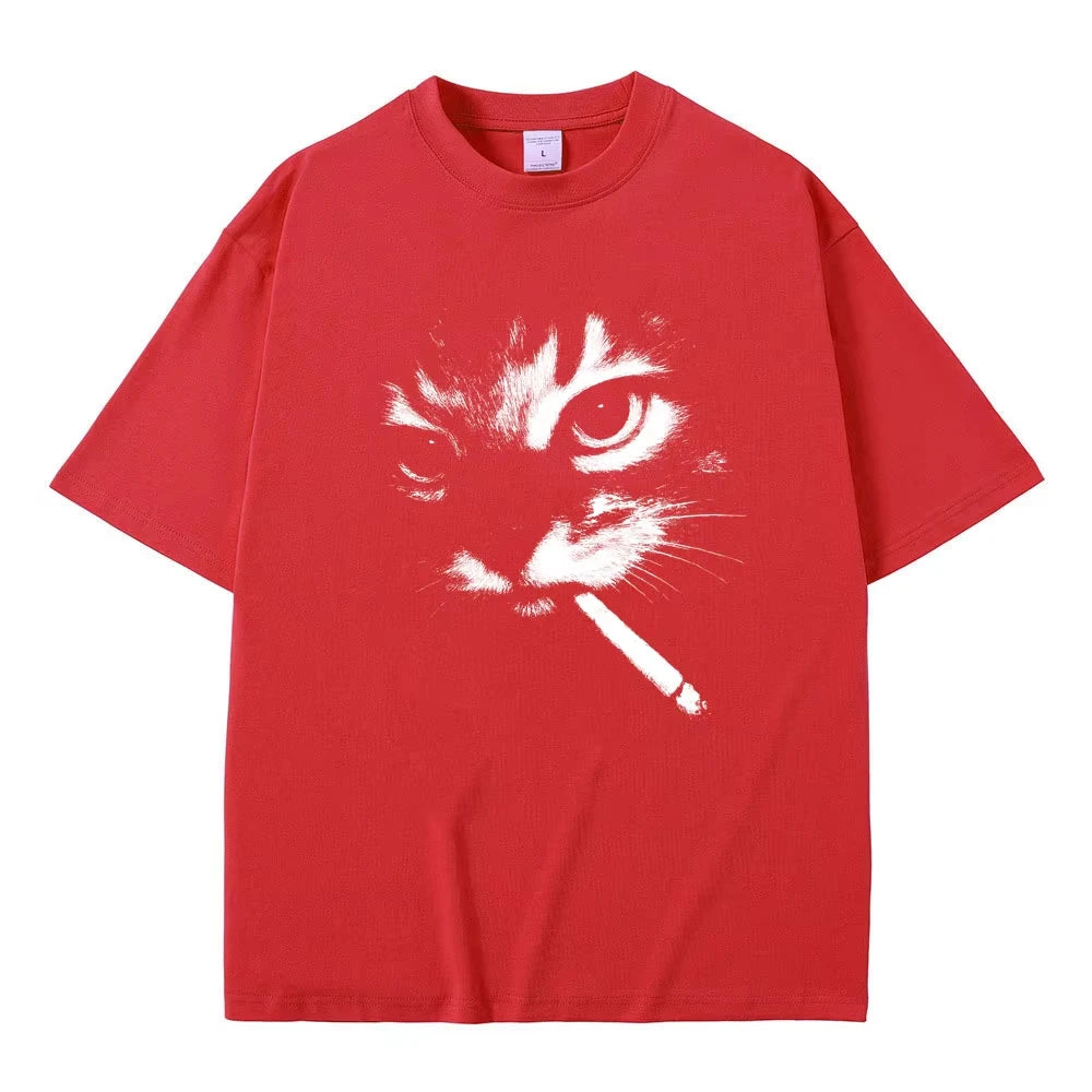 Boxy cat tee