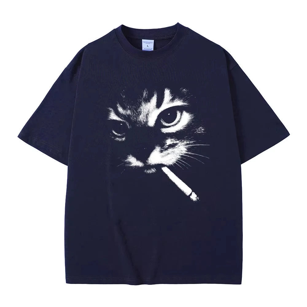 Boxy cat tee