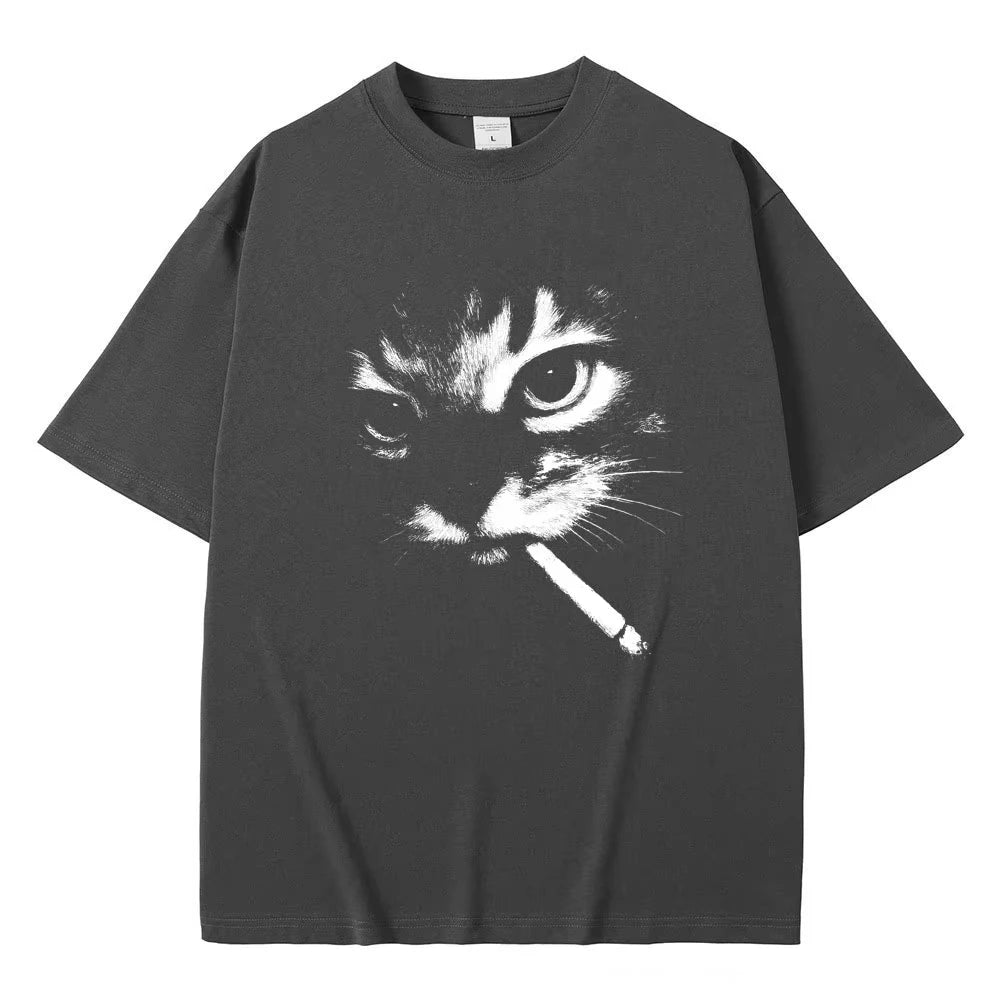 Boxy cat tee