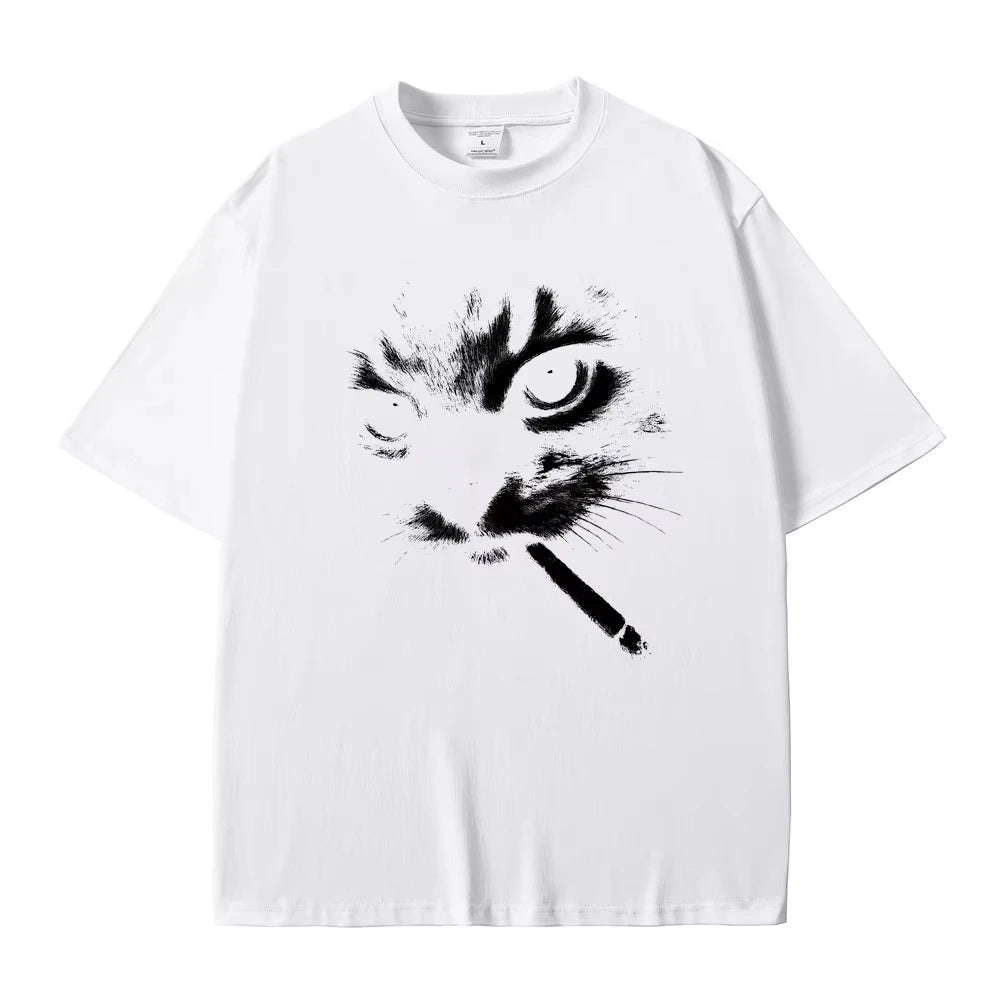 Boxy cat tee