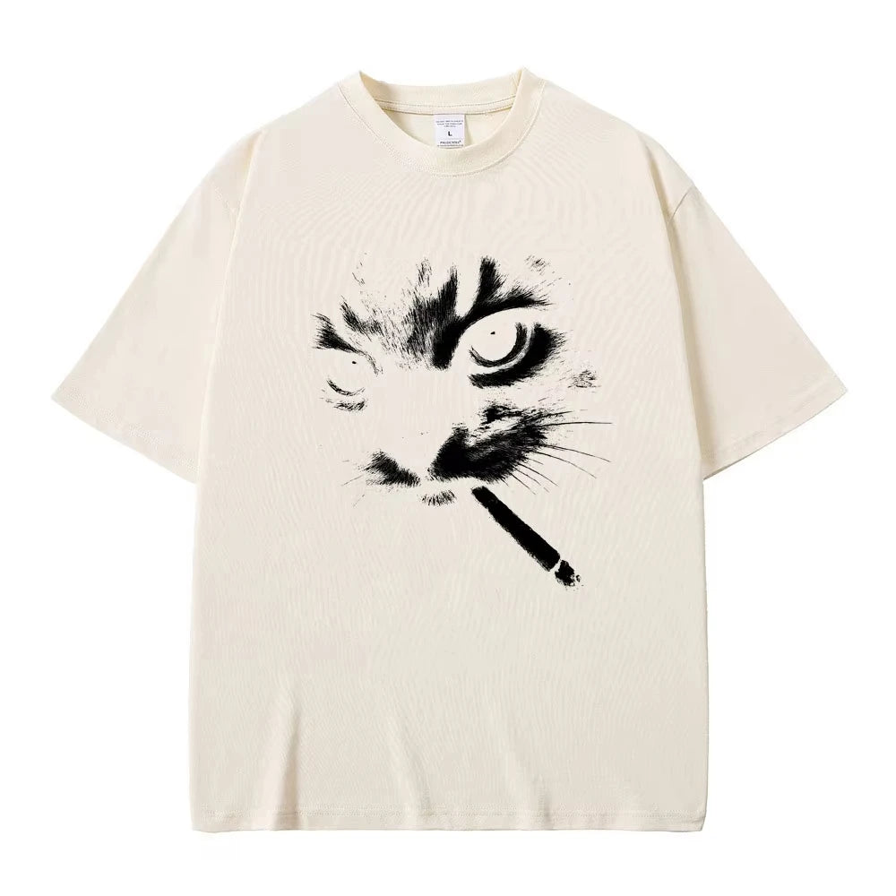 Boxy cat tee
